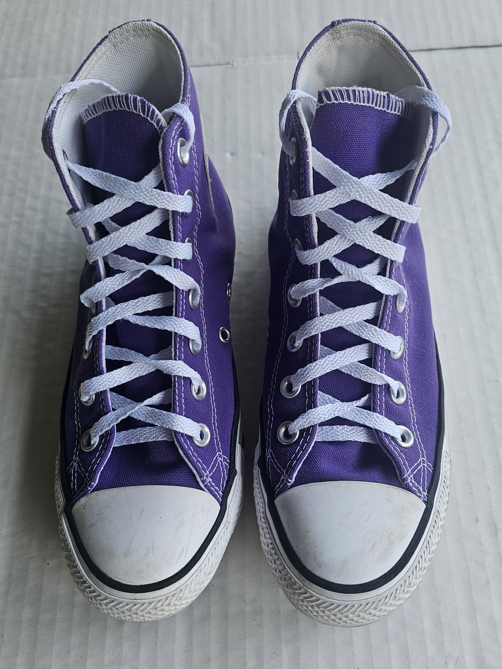 Converse Purple High-Top Sneakers with White Laces